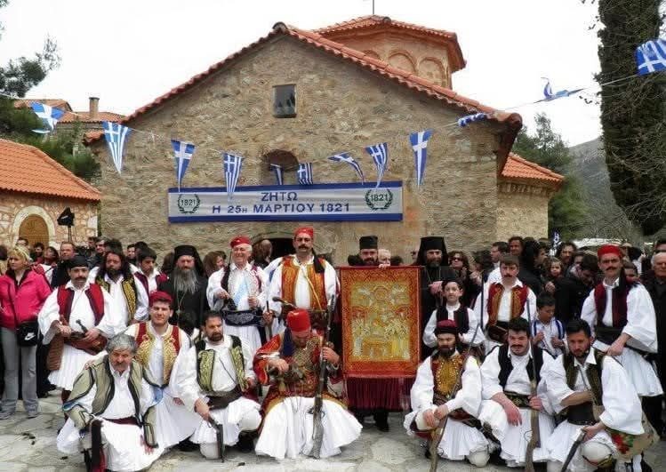 Θεόδωρος Γ. Θανόπουλος: ΧΡΟΝΙΑ ΠΟΛΛΑ ΠΑΤΡΙΔΑ ΜΟΥ!..ΧΡΟΝΙΑ ΠΟΛΛΑ ΕΛΛΑΔΑ! ..Στην Αγία Λαύρα!..