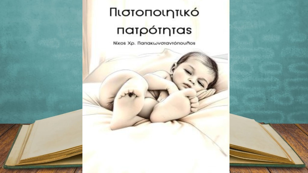 Βιβλιοπαρουσίαση: «Πιστοποιητικό πατρότητας» Νίκου Χρ. Παπακωνσταντόπουλου