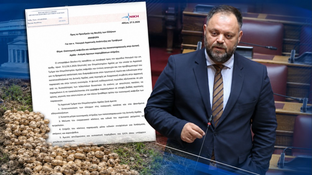 Τσιρώνης: «Οι πατατοπαραγωγοί της Δυτικής Αχαΐας πληρώνουν το κόστος της κυβερνητικής αδράνειας»
