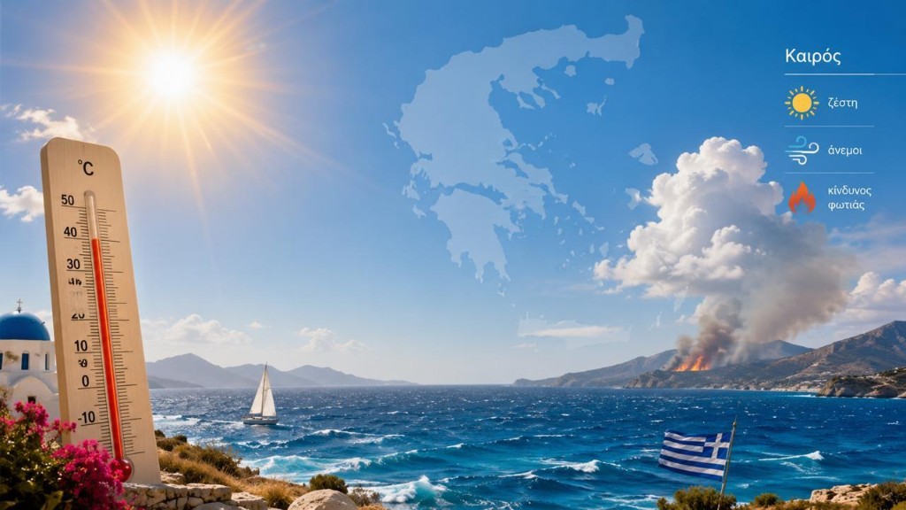 Ζέστη έως 37°C σήμερα, καταιγίδες και ισχυροί βοριάδες από το Σάββατο